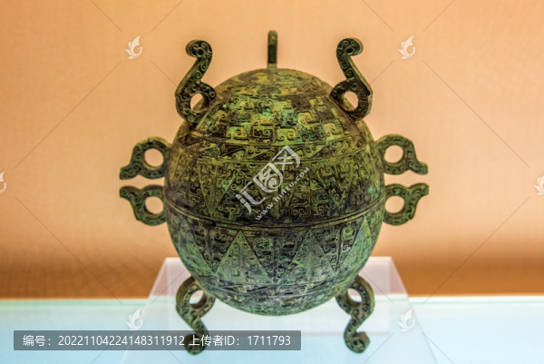 上海博物館戰(zhàn)國(guó)鑲?嵌幾何紋敦
