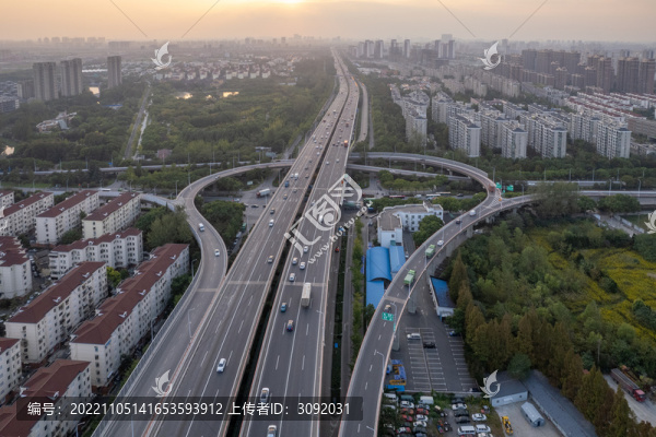 航拍高速公路
