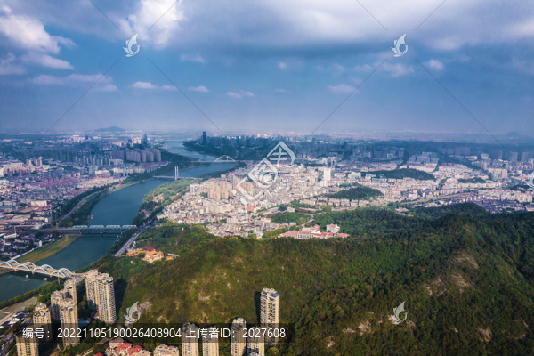 紹興市上虞區(qū)航拍城市風(fēng)光