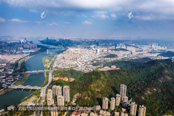 紹興市上虞區(qū)航拍城市風(fēng)光
