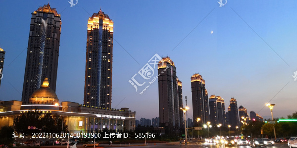 哈爾濱群力夜景