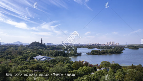 航拍江蘇鎮(zhèn)江金山寺