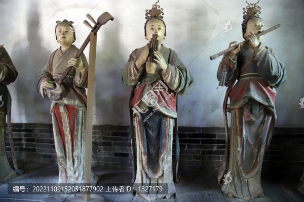 元代樂伎塑像