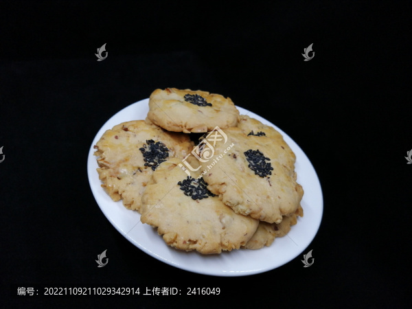 桃酥黑芝麻點心