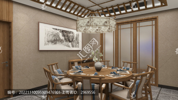 中式餐廳效果圖