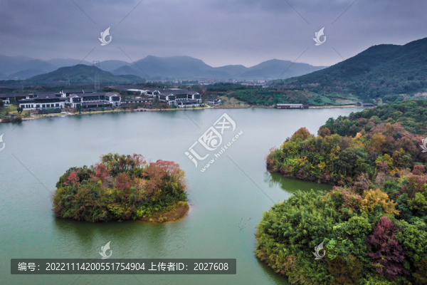 紹興上虞東山湖景區(qū)航拍