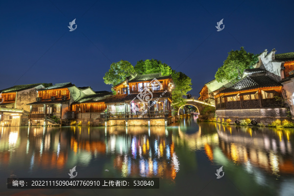 水上人家烏鎮(zhèn)夜景