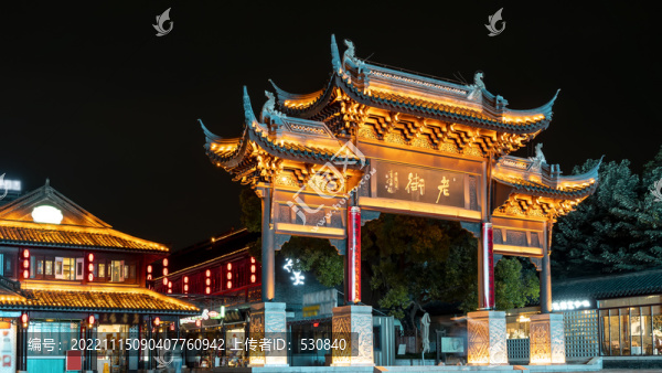 泰州鳳城河溿老街夜景