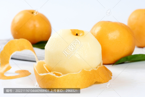 削了皮的梨子