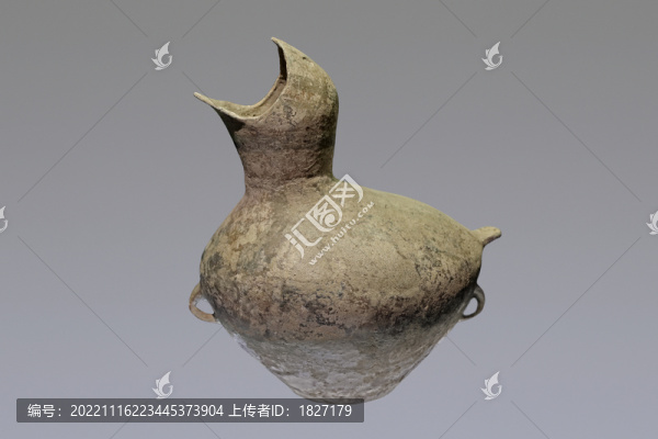 鳥形雙系彩陶罐