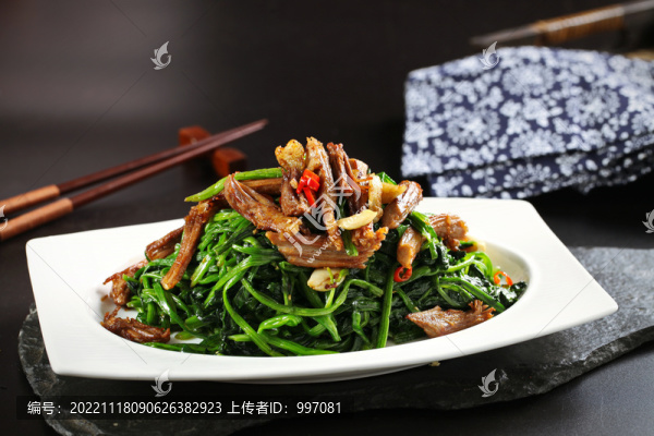 拆骨肉爆菠菜