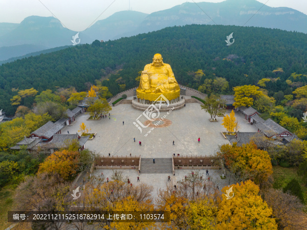 航拍濟南千佛山公園