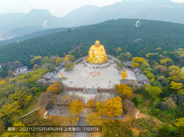 航拍濟南千佛山公園