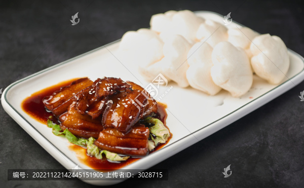 扣肉夾餅