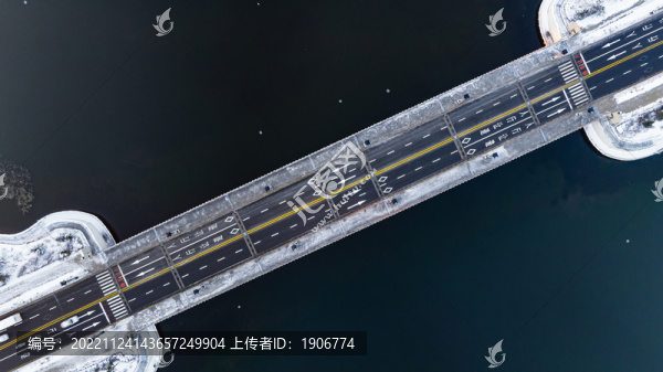 中國長春南湖大橋冬季景觀