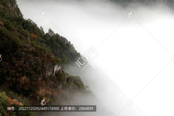 晨霧明月山