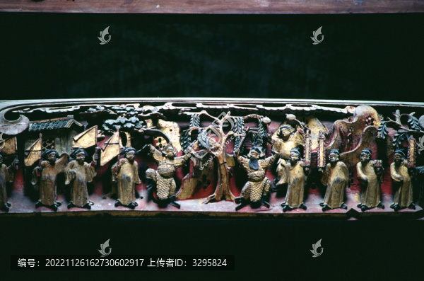 皖南古徽州民居宏村描金木雕