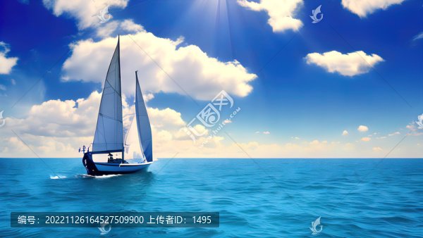 帆船大海
