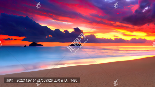 大海晚霞