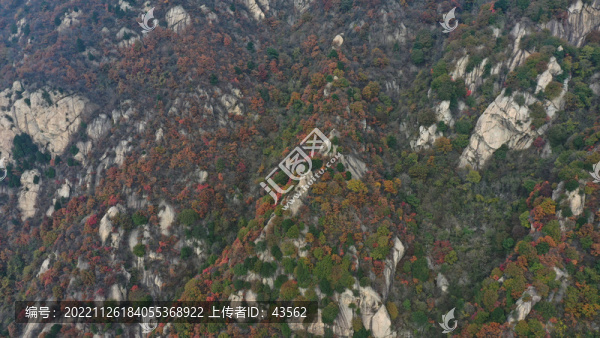 航拍秦嶺山脈秋景藍(lán)關(guān)古道