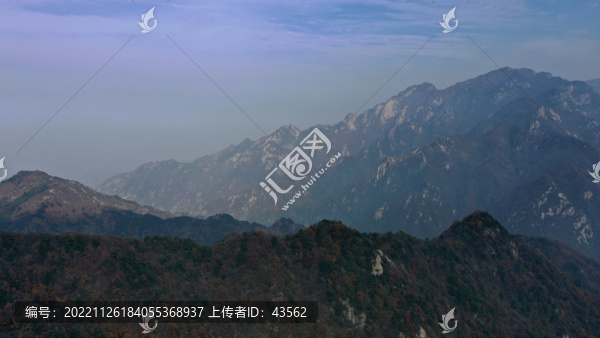 航拍秦嶺山脈藍(lán)關(guān)古道