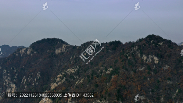 航拍秦嶺山脈藍關(guān)古道
