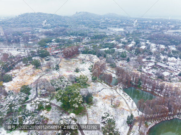 武漢東湖磨山風(fēng)景區(qū)冬季雪景