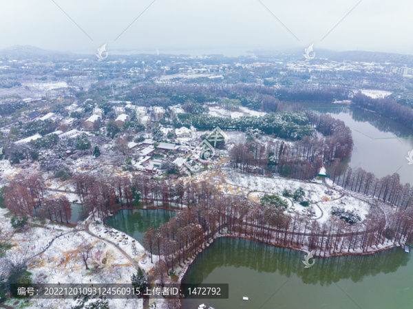 武漢東湖磨山風(fēng)景區(qū)冬季雪景
