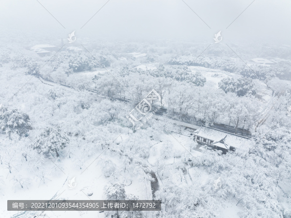 武漢東湖磨山風景區(qū)冬季雪景