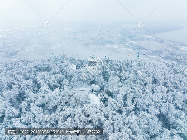 武漢東湖磨山風(fēng)景區(qū)冬季雪景