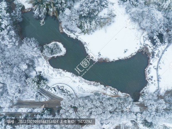 武漢東湖磨山風(fēng)景區(qū)冬季雪景