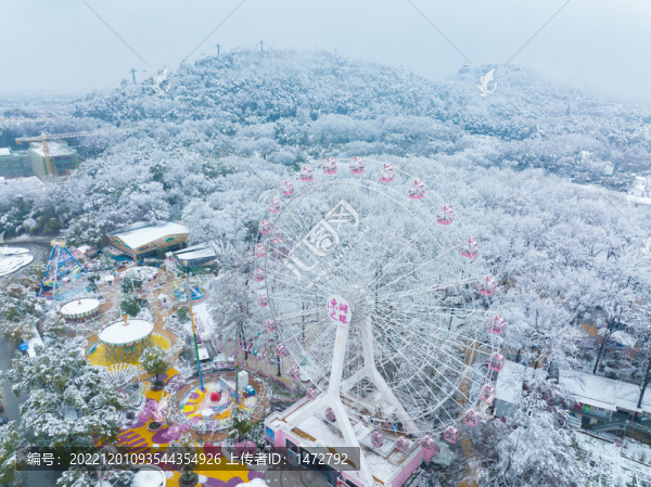 武漢東湖磨山風(fēng)景區(qū)冬季雪景