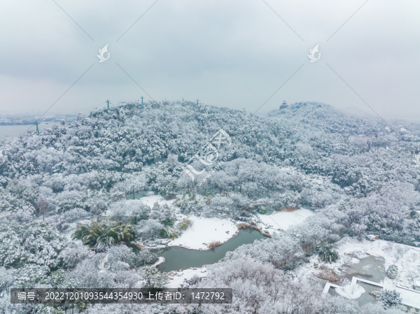 武漢東湖磨山風(fēng)景區(qū)冬季雪景