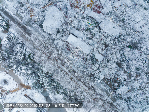 武漢東湖磨山風景區(qū)冬季雪景