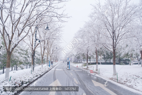 武漢東湖磨山風景區(qū)冬季雪景