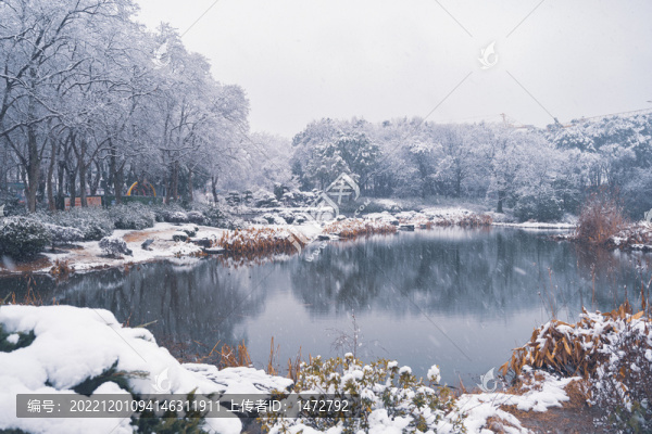 武漢東湖磨山風景區(qū)冬季雪景