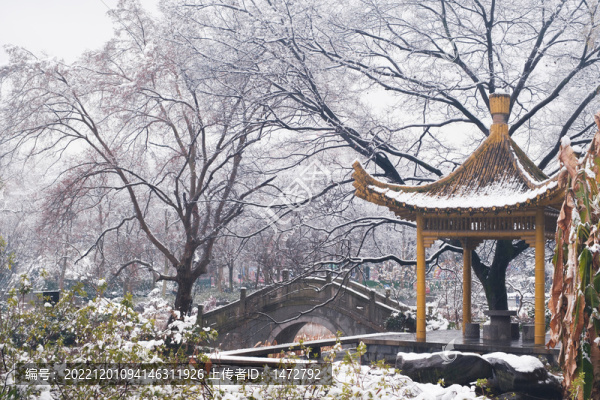武漢東湖磨山風(fēng)景區(qū)冬季雪景