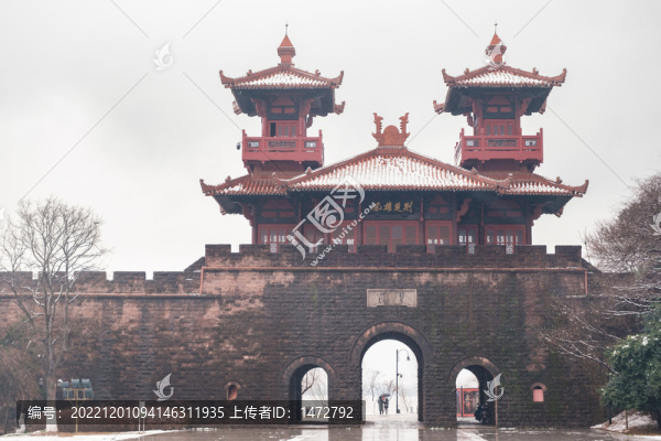 武漢東湖磨山風(fēng)景區(qū)冬季雪景