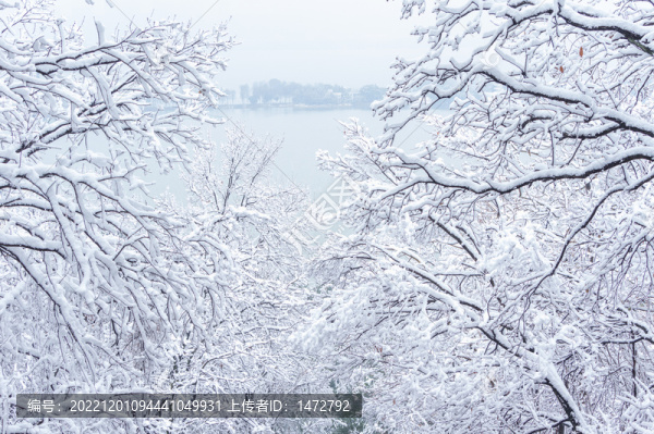 武漢東湖磨山風(fēng)景區(qū)冬季雪景