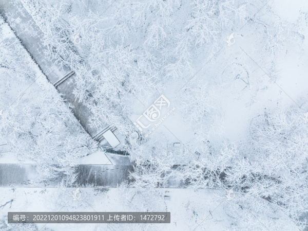 武漢東湖磨山風景區(qū)冬季雪景