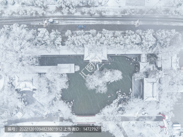 武漢東湖磨山風(fēng)景區(qū)冬季雪景