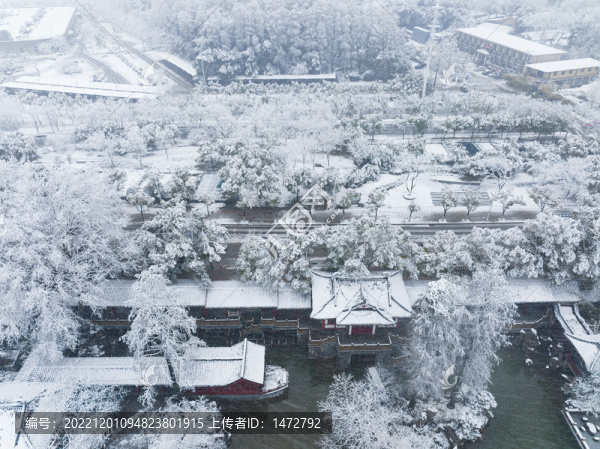 武漢東湖磨山風(fēng)景區(qū)冬季雪景