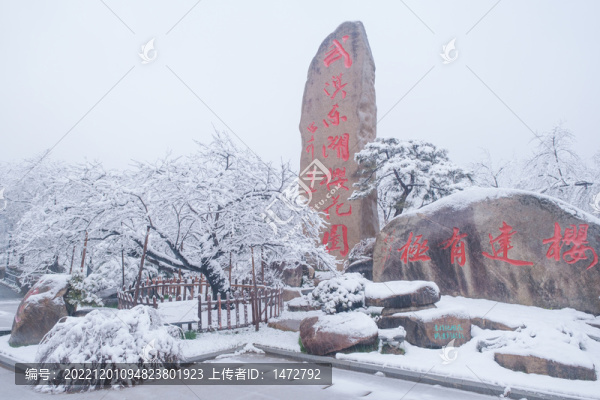 武漢東湖磨山風(fēng)景區(qū)冬季雪景