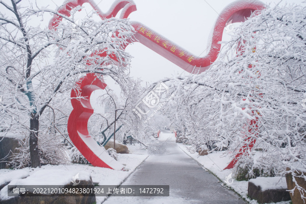 武漢東湖磨山風(fēng)景區(qū)冬季雪景