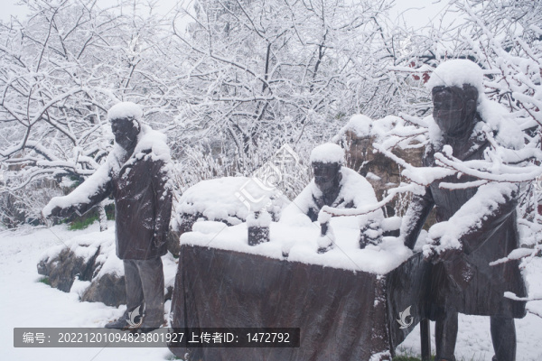 武漢東湖磨山風(fēng)景區(qū)冬季雪景