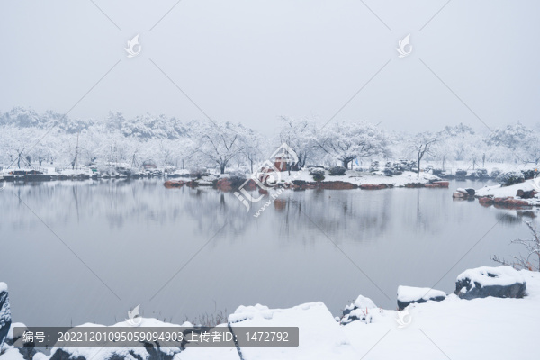 武漢東湖磨山風(fēng)景區(qū)冬季雪景