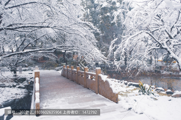 武漢東湖磨山風景區(qū)冬季雪景