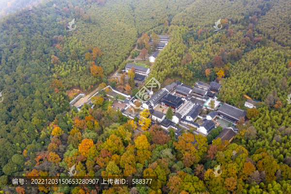 浙江安吉靈峰寺靈峰度假區(qū)秋色