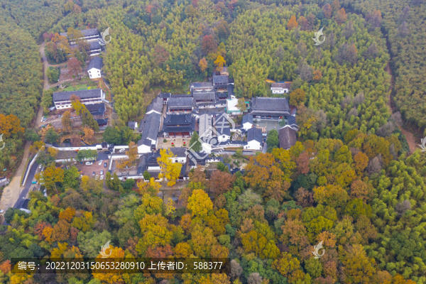 浙江安吉靈峰寺靈峰度假區(qū)秋色