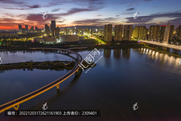 灞河晨光